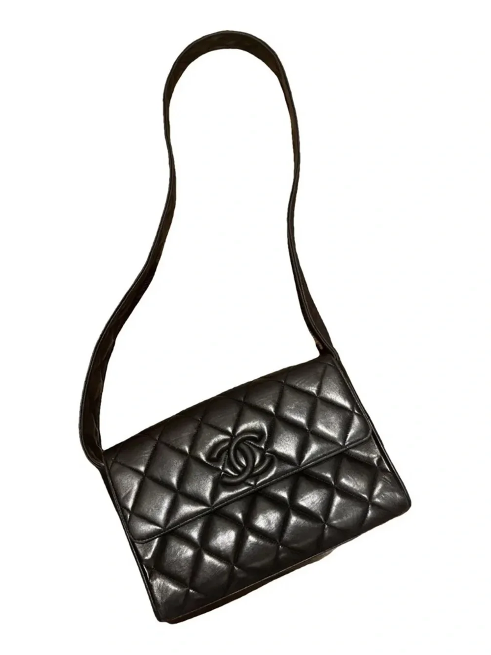 Chanel Vintage Covered CC Flap Bag  Quilted Lambskin
